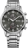 Hugo Boss Aeroliner Black Dial Silver Steel Strap Watch for Men - 1513181 Buy Now By Hugo Boss