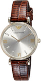 Emporio Armani Gianni T Bar Beige Dial Brown Leather Strap Watch For Women - AR1883 Buy Now By Emporio Armani