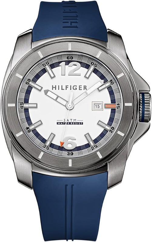Tommy Hilfiger Windsurf White Dial Blue Rubber Strap Watch for Men - 1791113 Buy Now By Tommy Hilfiger