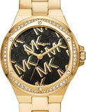 Michael Kors Lennox Quartz Black Dial Gold Steel Strap Watch For Women - MK7404 Buy Now By Michael Kors