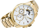 Tommy Hilfiger Iconic Quartz White Dial Gold Steel Strap Watch for Men - 1791538 Buy Now By Tommy Hilfiger