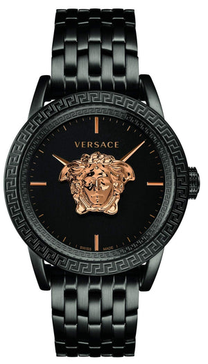 Versace Palazzo Empire Black Dial Black Steel Strap Watch for Men - VERD00518 Buy Now By Versace
