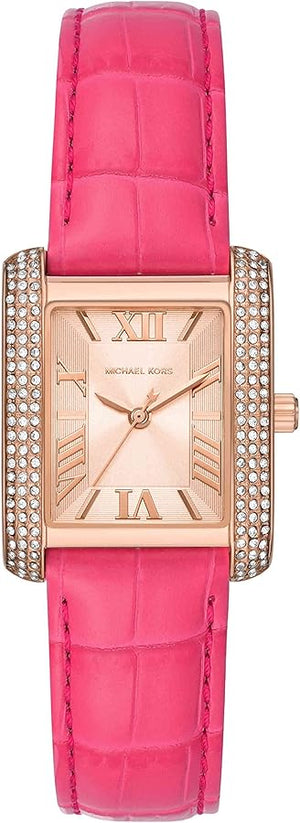 Michael Kors Emery Quartz Diamonds Rose Gold Dial Pink Leather Strap Watch For Women - MK2984 Buy Now By Michael Kors
