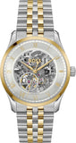Hugo Boss Principle Skeleton Silver Dial Two Tone Steel Strap Watch for Men - 1514237 Authentic Buy Shop Now