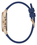 Guess Moonlight Diamonds White Dial Blue Rubber Strap Watch for Women - GW0257L3 Buy Now By Guess