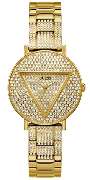 Guess Trend Diamonds Gold Dial Gold Steel Strap Watch for Women - GW0512L2 Buy Now By Guess