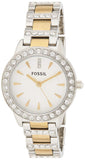 Fossil Jesse Crystals White Dial Two Tone Steel Strap Watch for Women - ES2409 Buy Now By Fossil