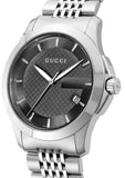 Gucci G Timeless Black Dial Silver Steel Strap Watch For Men - YA126402 Buy Now By Gucci
