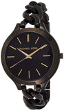 Michael Kors Slim Runway Black Dial Black Steel Strap Watch for Women - MK3317 Buy Now By Michael Kors
