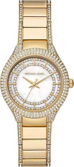 Michael Kors Sylvia Mother Of Pearl Dial Gold Steel Strap Watch For Women - MK4655 Buy Now By Michael Kors