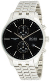 Hugo Boss Associate Black Dial Silver Steel Strap Watch for Men - 1513869 Buy Now By Hugo Boss