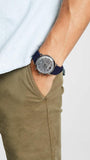 Emporio Armani Aviator Quartz Grey Dial Blue Fabric Strap Watch For Men - AR11144 Buy Now By Emporio Armani