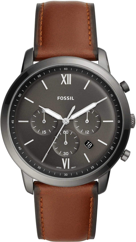 Fossil Neutra Chronograph Grey Dial Brown Leather Strap Watch for Men - FS5512 Buy Now By Fossil