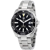 Tag Heuer Aquaracer Caliber 5 Black Dial Silver Steel Strap Watch for Men - WAY201A .BA0927 Buy Now By Tag Heuer