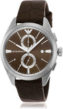 Emporio Armani Claudio Chronograph Brown Dial Brown Leather Strap Watch For Men - AR11482 Buy Now By Emporio Armani