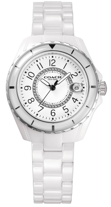 Coach Preston White Dial White Steel Strap Watch for Women - 14503462 Buy Now By Coach