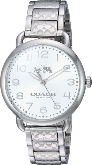 Coach Delancey White Dial Silver Steel Strap Watch for Women - 14502495 Buy Now By Coach
