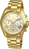 Michael Kors Bradshaw Chronograph White Dial Gold Steel Strap Watch For Women - MK6266 Buy Now By Michael Kors