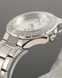 Guess Mini Prism Diamonds Silver Dial Silver Steel Strap Watch for Women - W12638L1 Buy Now By Guess