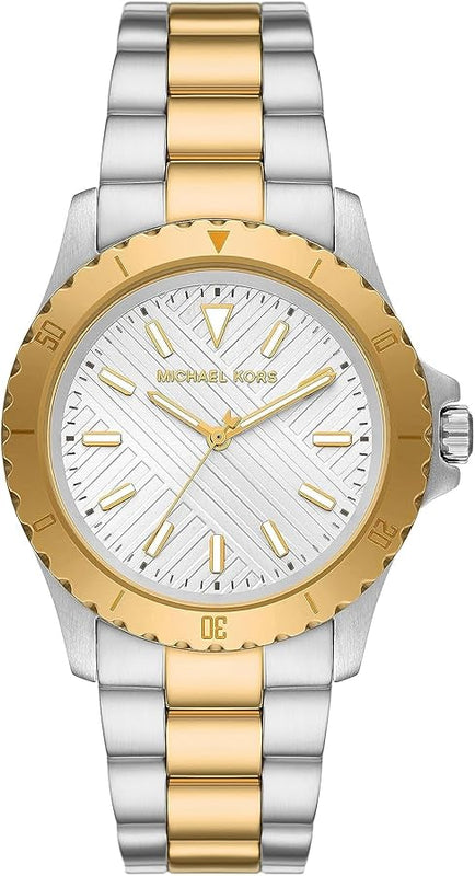 Michael Kors Everest Three Hand Silver Dial Two Tone Steel Strap Watch For Men - MK9141 Buy Now By Michael Kors