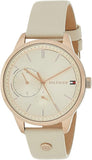 Tommy Hilfiger Brooke Quartz White Dial Cream Leather Strap Watch for Women - 1782022 Buy Now By Tommy Hilfiger