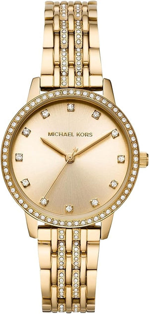 Michael Kors Melissa Quartz Gold Dial Gold Steel Strap Watch for Women - MK4368 Buy Now By Michael Kors