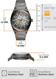 Fossil Everett Automatic Skeleton Grey Dial Grey Steel Strap Watch for Men - ME3206 Buy Now By Fossil