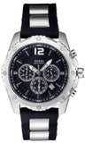 Guess Intrepid Chronograph Black Dial Two Tone Steel Strap Watch for Men - W0167G1 Buy Now By Guess