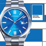 Citizen x Pantone Automatic Blue Dial Silver Steel Strap Watch For Men - NJ0158-89L Buy Now By Citizen