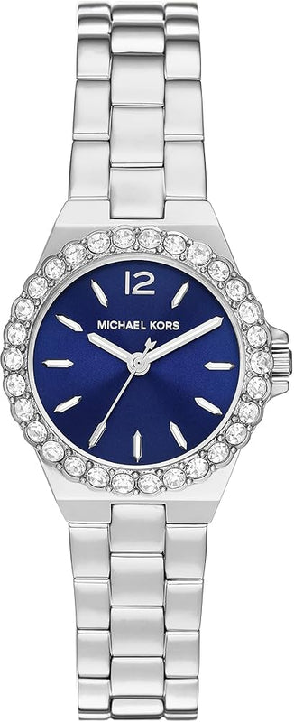Michael Kors Lennox Three-Hand Blue Dial Silver Steel Strap Watch For Women - MK7397 Buy Now By Michael Kors