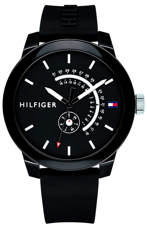 Tommy Hilfiger Denim Quartz Black Dial Black Rubber Strap Watch for Men - 1791483 Buy Now By Tommy Hilfiger