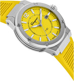 Salvatore Ferragamo F-80 Classic Yellow Dial Yellow Rubber Strap Watch for Men - SFHY01222 Buy Now By Salvatore Ferragamo