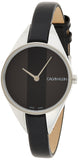 Calvin Klein Rebel Black Grey Dial Black Leather Strap Watch for Women - K8P231C1 Buy Now By Calvin Klein
