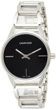 Calvin Klein Stately Black Dial Silver Steel Strap Watch for Women - K3G23121 Buy Now By Calvin Klein