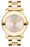 Movado Bold Beige Dial Two Tone Steel Strap Watch For Women - 3600640 Buy Now By Movado