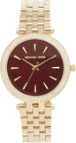Michael Kors Darci Quartz Mother of Pearl Red Dial Gold Steel Strap Watch For Women - MK3583 Buy Now By Michael Kors