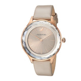 Swarovski Octea Nova Grey Dial Grey Leather Strap Watch for Women - 5295326 Buy Now By Swarovski