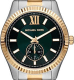 Michael Kors Lexington Quartz Green Dial Two Tone Steel Strap Watch For Men - MK9063 Buy Now By Michael Kors