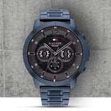 Tommy Hilfiger Luca Chronograph Grey Dial Blue Steel Strap Watch For Men - 1710493 Buy Now By Tommy Hilfiger