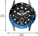 Fossil FB-01 Chronograph Black Dial Grey Steel Strap Watch for Men - FS5835 Buy Now By Fossil