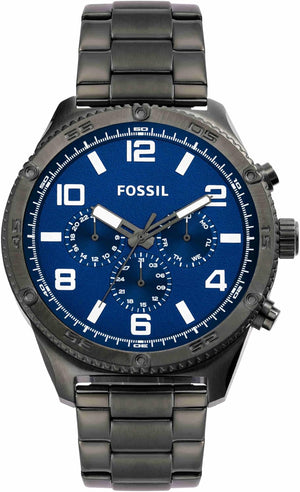 Fossil Brox Multifunction Blue Dial Grey Steel Strap Watch for Men - BQ2798 Buy Now By Fossil