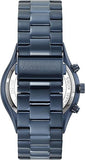 Michael Kors Slim Runway Chronograph Black Dial Blue Steel Strap Watch for Men - MK8918 Buy Now By Michael Kors
