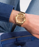 Guess Scope Gold Dial Gold Steel Strap Watch for Men - GW0454G2 Buy Now By Guess