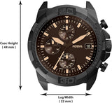 Fossil Bronson Chronograph Black Dial Black Steel Strap Watch for Men - FS5851 Buy Now By Fossil