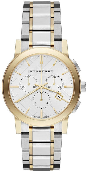 Burberry The City White Dial Two Tone Steel Strap Watch for Men - BU9751 Buy Now By Burberry