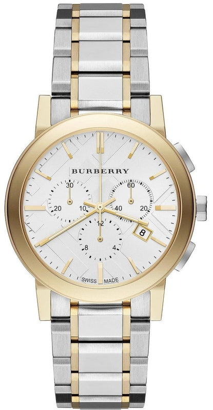 Burberry The City White Dial Two Tone Steel Strap Watch for Men - BU9751 Buy Now By Burberry