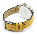 Coach Delancey White Dial Yellow Leather Strap Watch for Women - 14502882 Buy Now By Coach