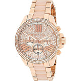 Michael Kors Wren Crystals Rose Gold Dial Rose Gold Steel Strap Watch for Women - MK6096 Buy Now By Michael Kors