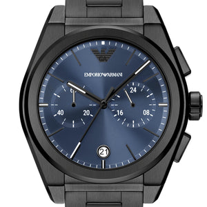 Emporio Armani Analog Chronograph Blue Dial Silver Steel Strap Watch For Men - AR11561 Buy Now By Emporio Armani