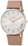 Coach Perry Silver Dial Light Brown Leather Strap Watch for Women - 14503119 Buy Now By Coach